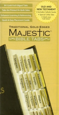 84 Vertical Traditional Gold-Edged Majestic Bible Tabs